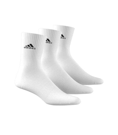 Adidas ADIDAS UNISEX CUSHIONED CREW 3 PAIRS WHITE SOCKS - INSPORT