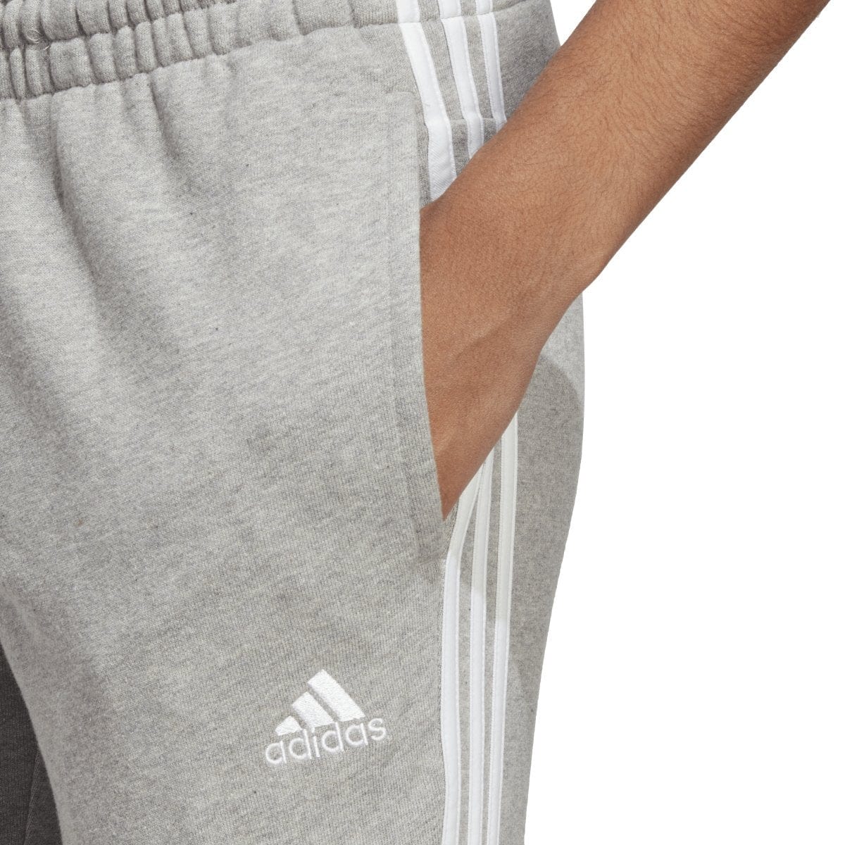 Adidas ADIDAS WOMEN'S ESSENTIALS 3-STRIPES FRENCH TERRY CUFFED GREY TRACKPANTS - INSPORT