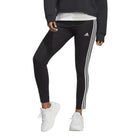 Adidas ADIDAS WOMEN'S ESSENTIALS 3-STRIPES HIGH-WAISTED SINGLE JERSEY BLACK TIGHTS - INSPORT