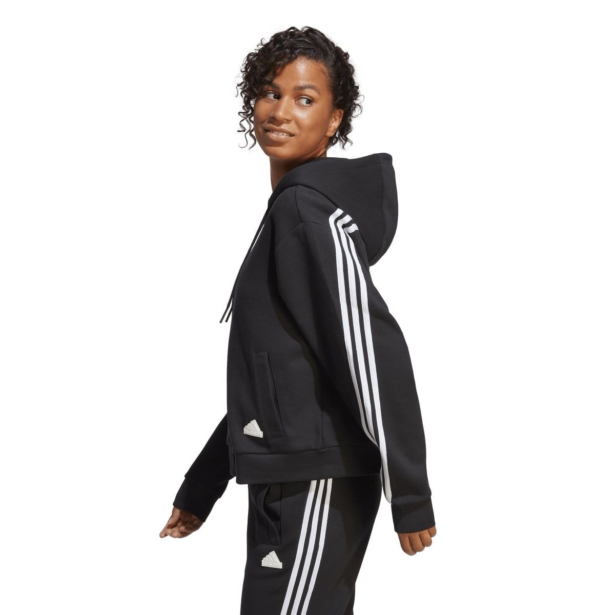 Adidas ADIDAS WOMEN'S FUTURE ICONS 3-STRIPES FULL-ZIP BLACK JACKET - INSPORT