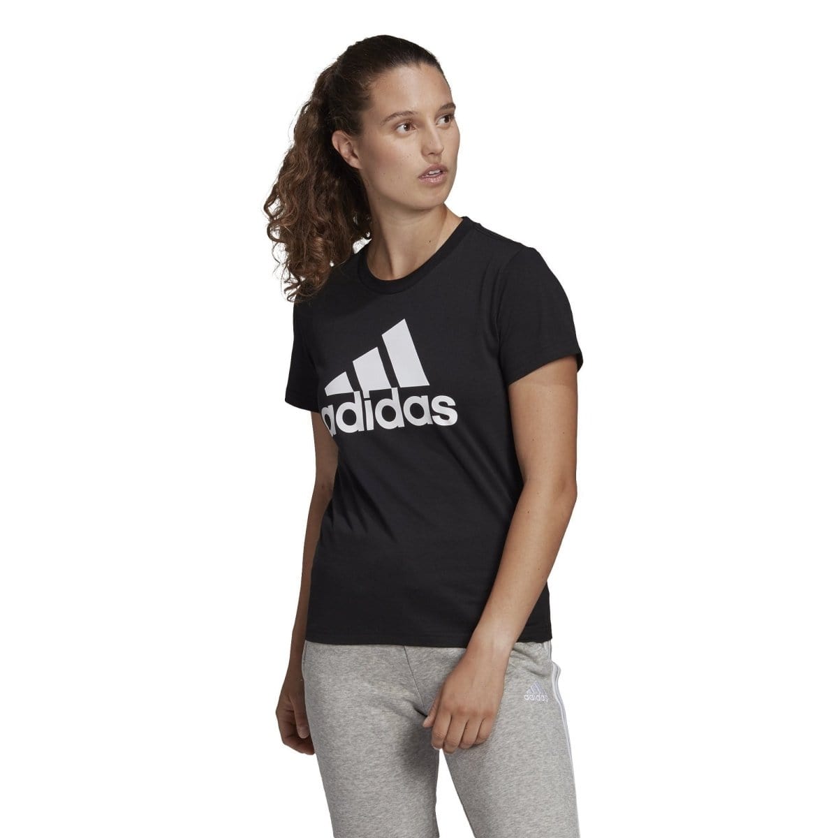 Adidas ADIDAS WOMEN'S LOUNGEWEAR ESSENTIALS LOGO BLACK TEE - INSPORT