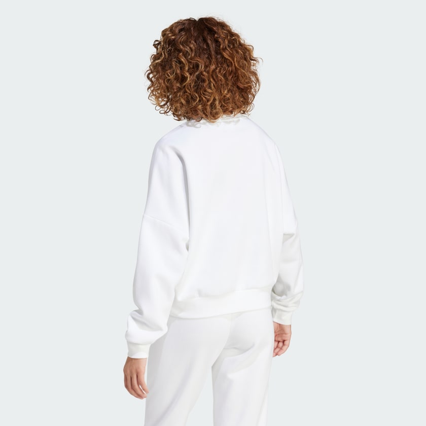 Adidas ADIDAS WOMEN'S SMALL LOGO FEELCOZY CREW WHITE - INSPORT
