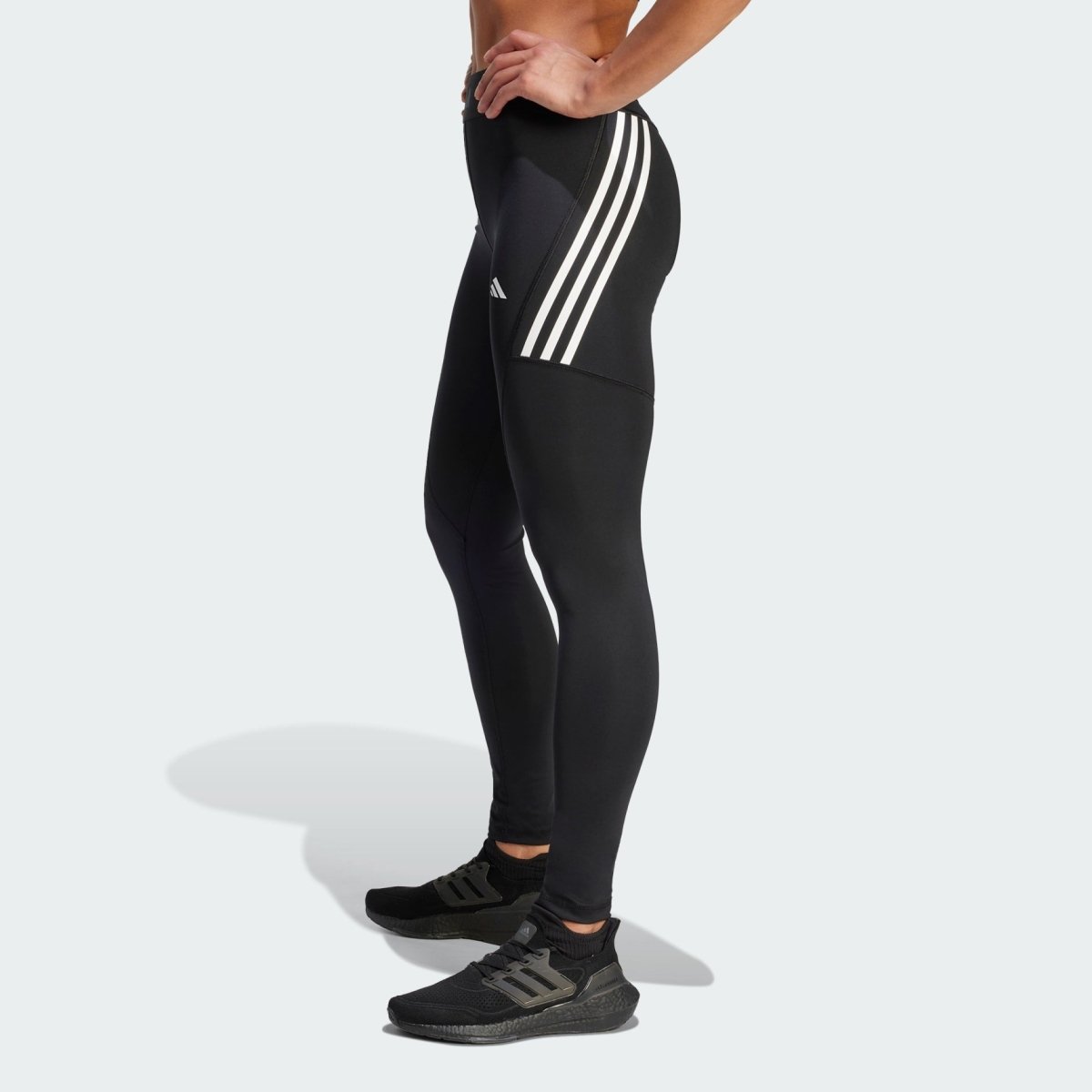 adidas Training Techfit wrapped 3 stripe leggings in black - ShopStyle  Activewear Trousers