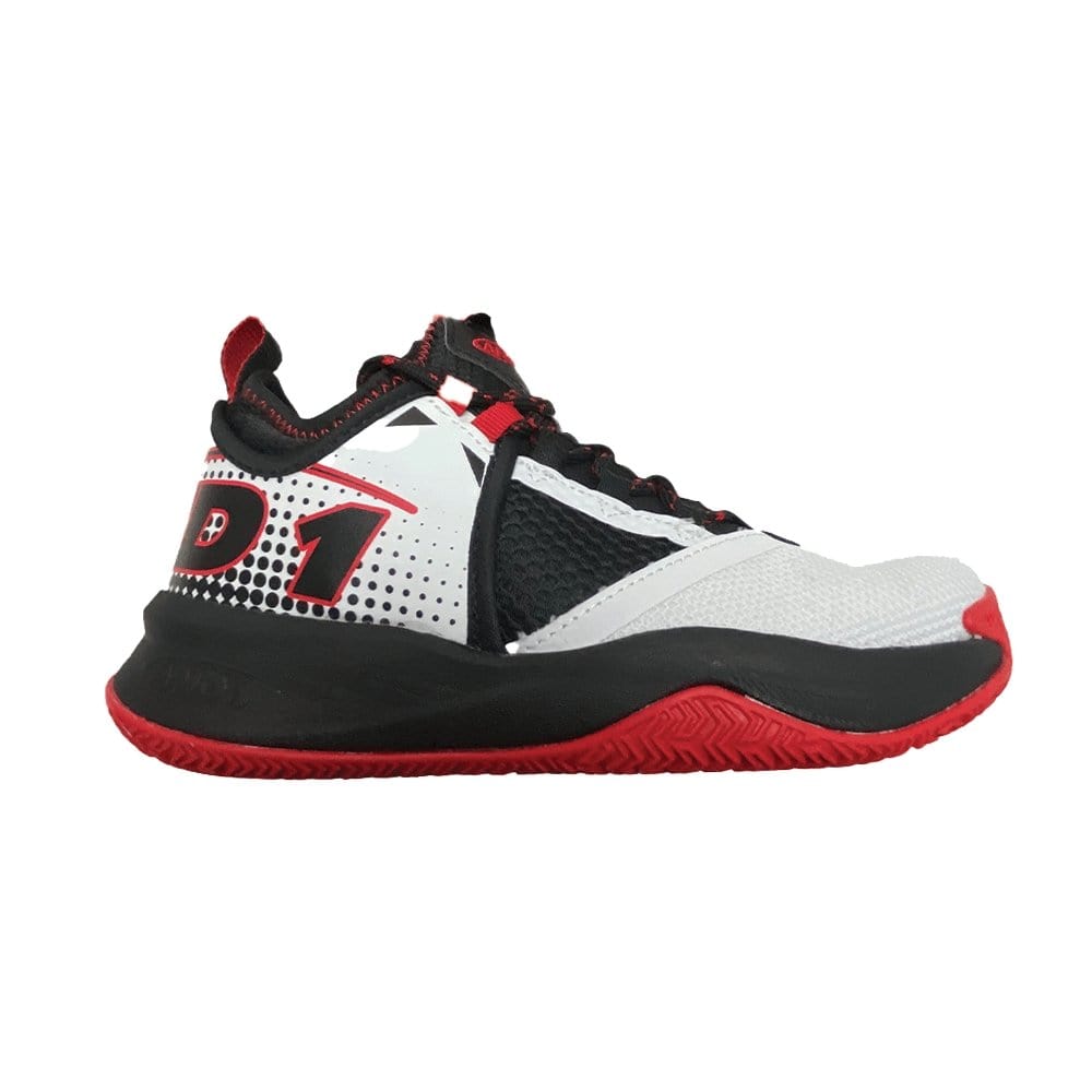 AND-1 AND-1 JUNIOR CHARGE WHITE/BLACK/RED BASKETBALL SHOES - INSPORT