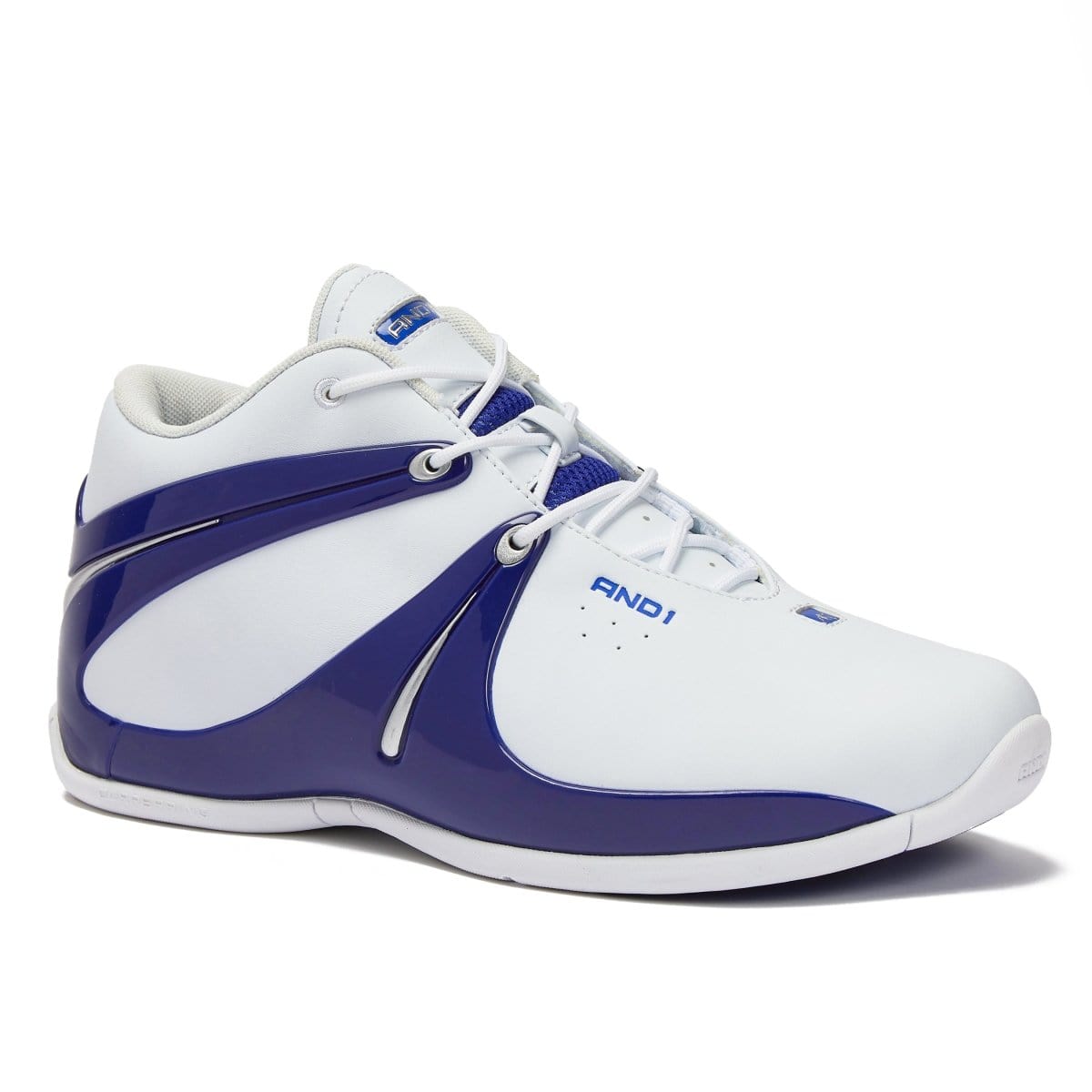 AND-1 AND-1 MEN'S RISE WHITE/BLUE BASKETBALL SHOES - INSPORT