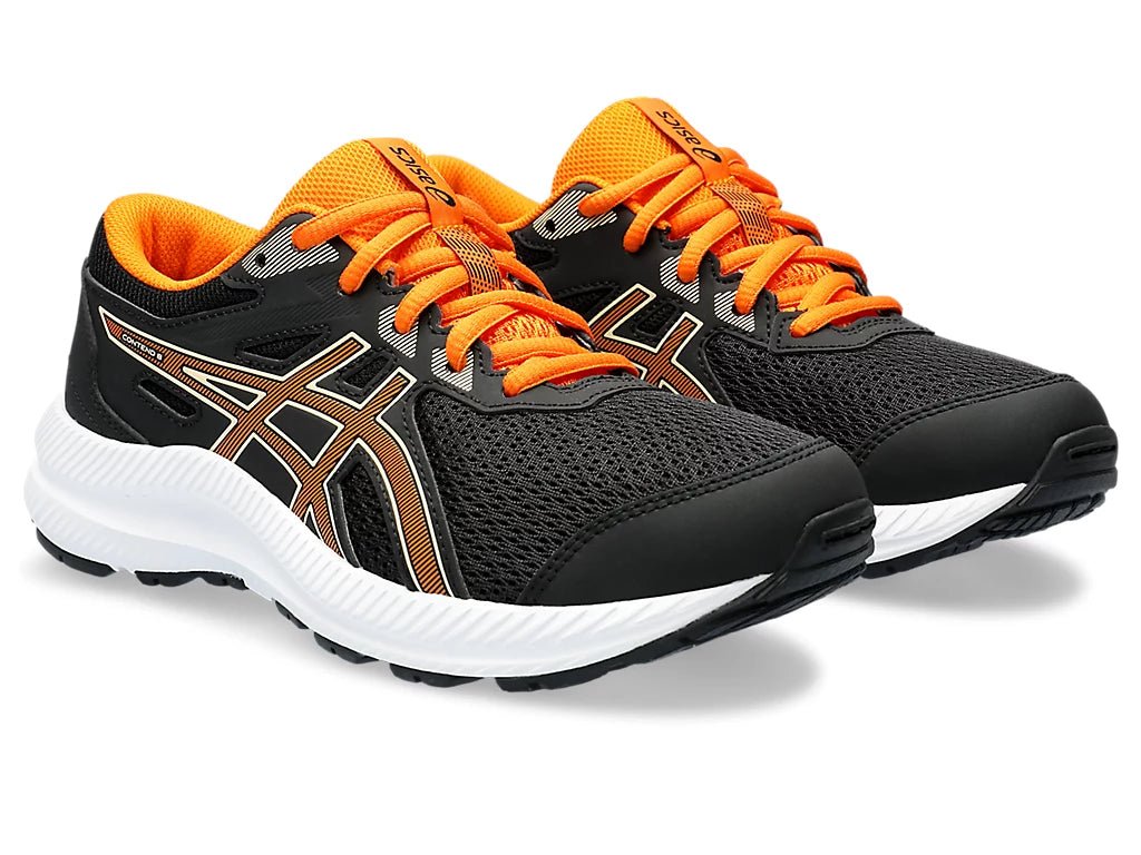 Asics ASICS JUNIOR CONTEND 8 BLACK/ORANGE RUNNING SHOES - INSPORT