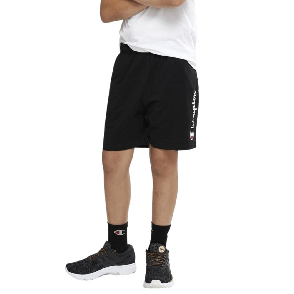 Champion CHAMPION JUNIOR SCRIPT BLACK JERSEY SHORTS - INSPORT