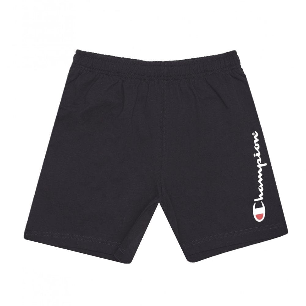 Champion CHAMPION JUNIOR SCRIPT BLACK JERSEY SHORTS - INSPORT