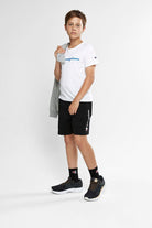 Champion CHAMPION JUNIOR SCRIPT BLACK JERSEY SHORTS - INSPORT