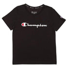 Champion CHAMPION JUNIOR SCRIPT BLACK SHORT SLEEVE TEE - INSPORT