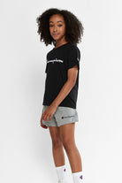 Champion CHAMPION JUNIOR SCRIPT BLACK SHORT SLEEVE TEE - INSPORT