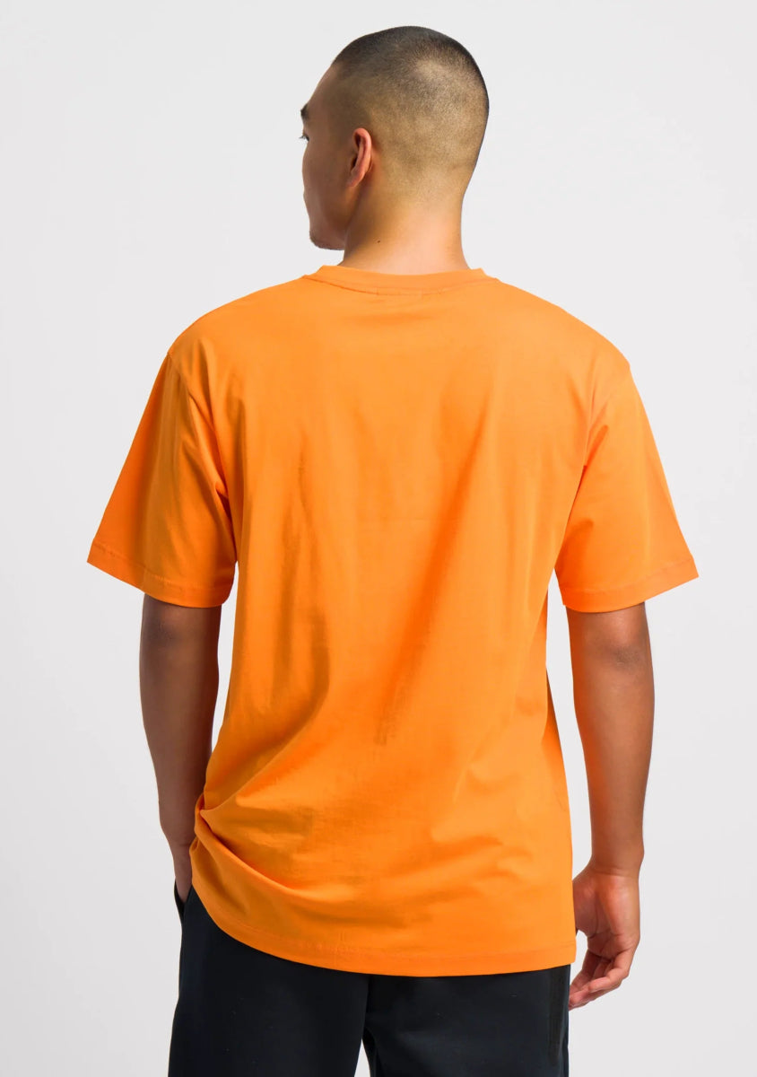 CHAMPION MEN S SCRIPT ORANGE TEE INSPORT