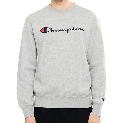 Champion CHAMPION MEN'S SCRIPT OXFORD GREY CREW SWEATSHIRT - INSPORT