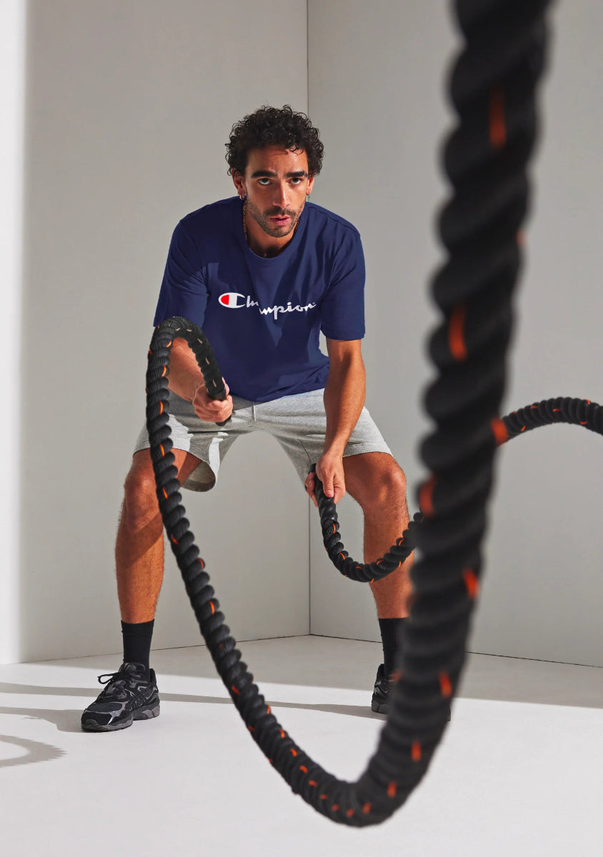 Champion script top tee navy