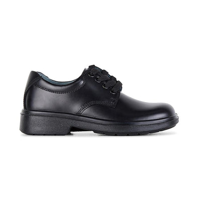 Clarks CLARKS JUNIOR DAYTONA TRIPLE BLACK LEATHER SHOE (WIDTH E) - INSPORT