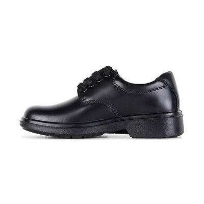 Clarks CLARKS JUNIOR DAYTONA TRIPLE BLACK LEATHER SHOE (WIDTH E) - INSPORT