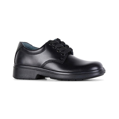 Clarks CLARKS JUNIOR DAYTONA TRIPLE BLACK LEATHER SHOE (WIDTH E) - INSPORT
