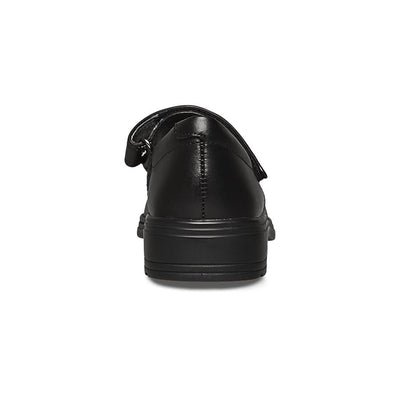 Clarks CLARKS JUNIOR INDULGE MARY JANE TRIPLE BLACK LEATHER SHOE (WIDTH E) - INSPORT