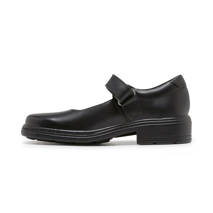Clarks CLARKS JUNIOR INDULGE MARY JANE TRIPLE BLACK LEATHER SHOE (WIDTH E) - INSPORT