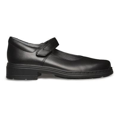 Clarks CLARKS JUNIOR INDULGE MARY JANE TRIPLE BLACK LEATHER SHOE (WIDTH E) - INSPORT