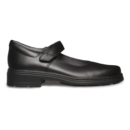 Clarks CLARKS JUNIOR INDULGE MARY JANE TRIPLE BLACK LEATHER SHOE (WIDTH E) - INSPORT