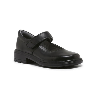 Clarks CLARKS JUNIOR INDULGE MARY JANE TRIPLE BLACK LEATHER SHOE (WIDTH E) - INSPORT