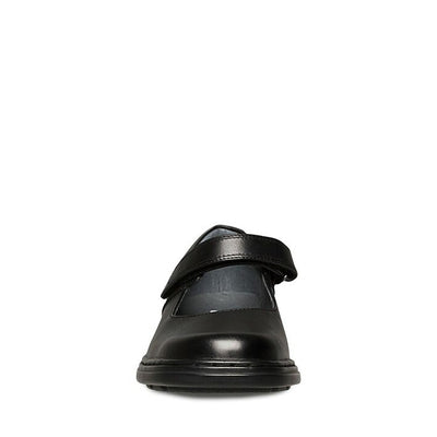 Clarks CLARKS SENIOR INDULGE TRIPLE BLACK LEATHER MARY JANE SHOE (WIDTH E) - INSPORT