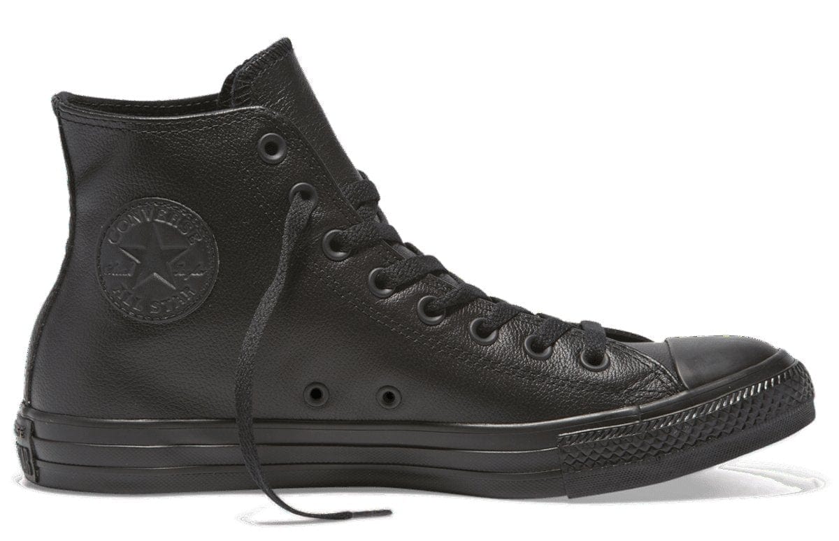 Converse CONVERSE MEN'S CHUCK TAYLOR ALL STAR HIGH TOP TRIPLE BLACK LEATHER SHOE - INSPORT