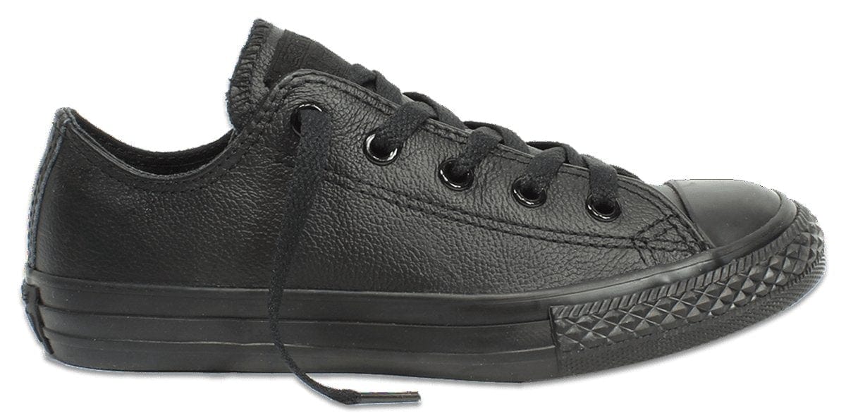 Converse CONVERSE TODDLER'S CHUCK TAYLOR ALL STAR LOW TOP TRIPLE BLACK LEATHER SHOE - INSPORT
