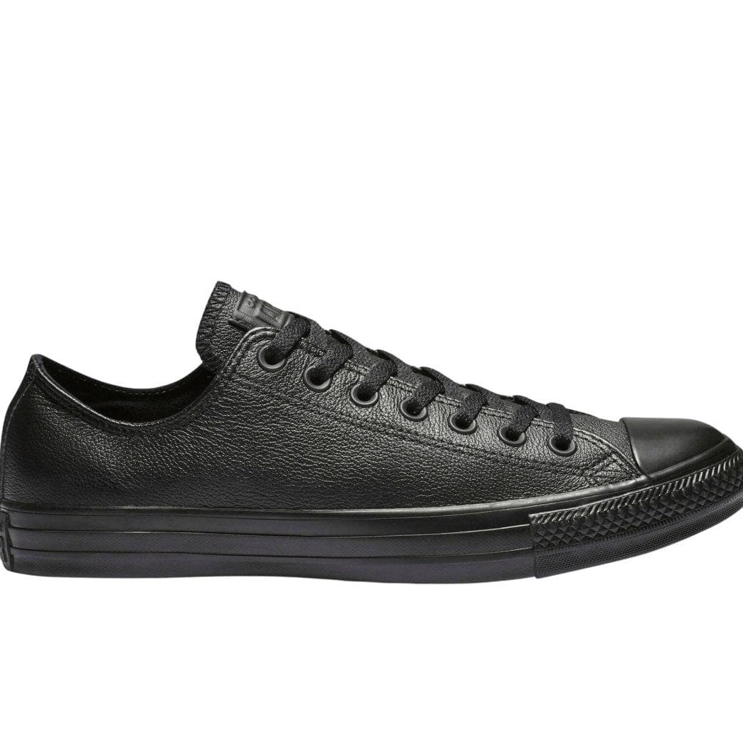 Converse CONVERSE WOMEN'S CHUCK TAYLOR ALL STAR LOW TOP TRIPLE BLACK LEATHER SHOE - INSPORT