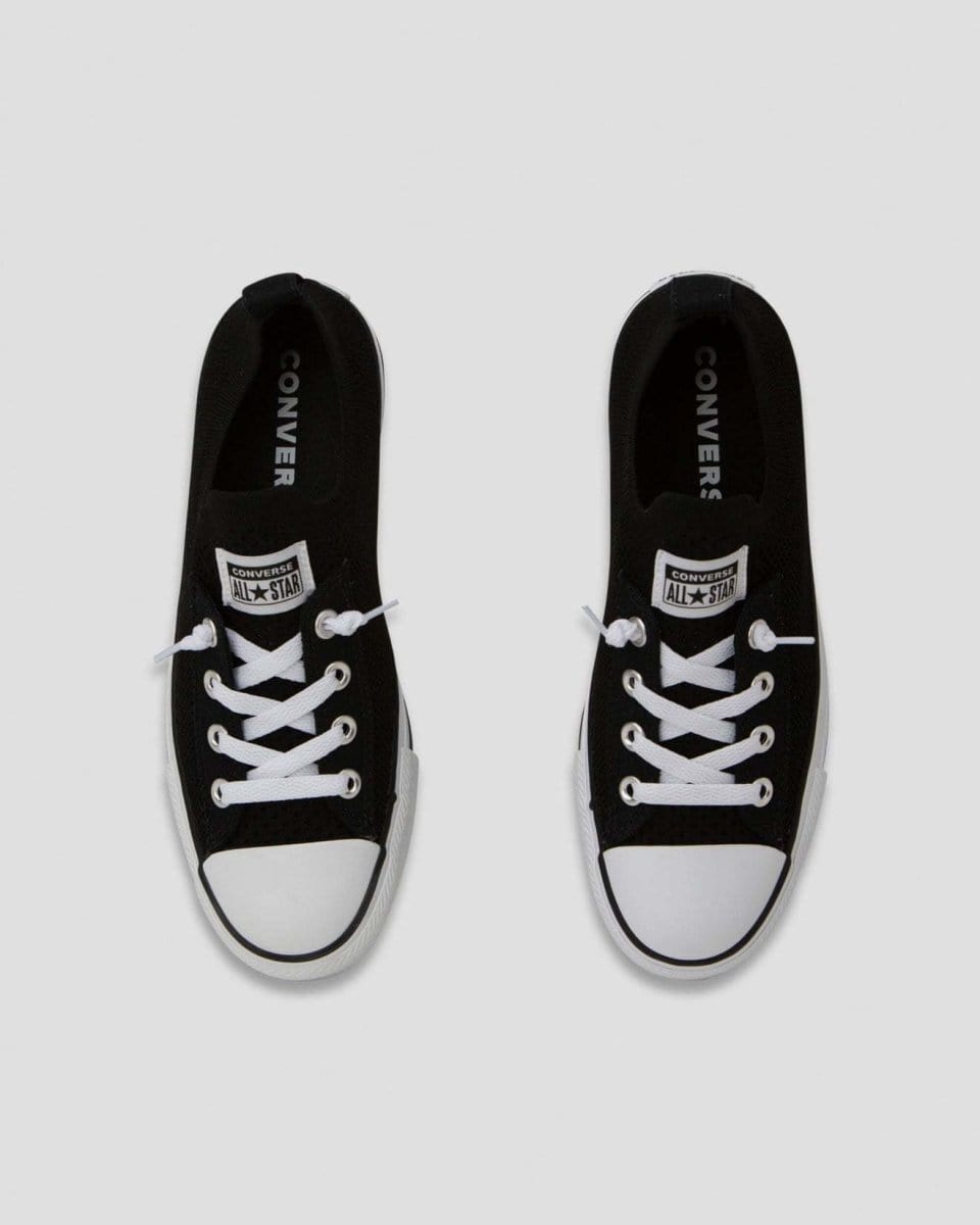 Converse CONVERSE WOMEN'S CHUCK TAYLOR ALL STAR SHORELINE KNIT SLIP LOW TOP BLACK SHOE - INSPORT