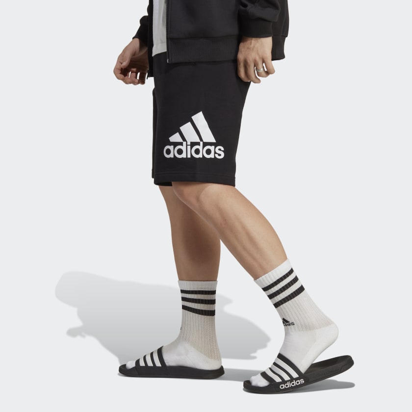 Adidas ESSENTIALS BIG LOGO FRENCH TERRY BLACK SHORTS - INSPORT