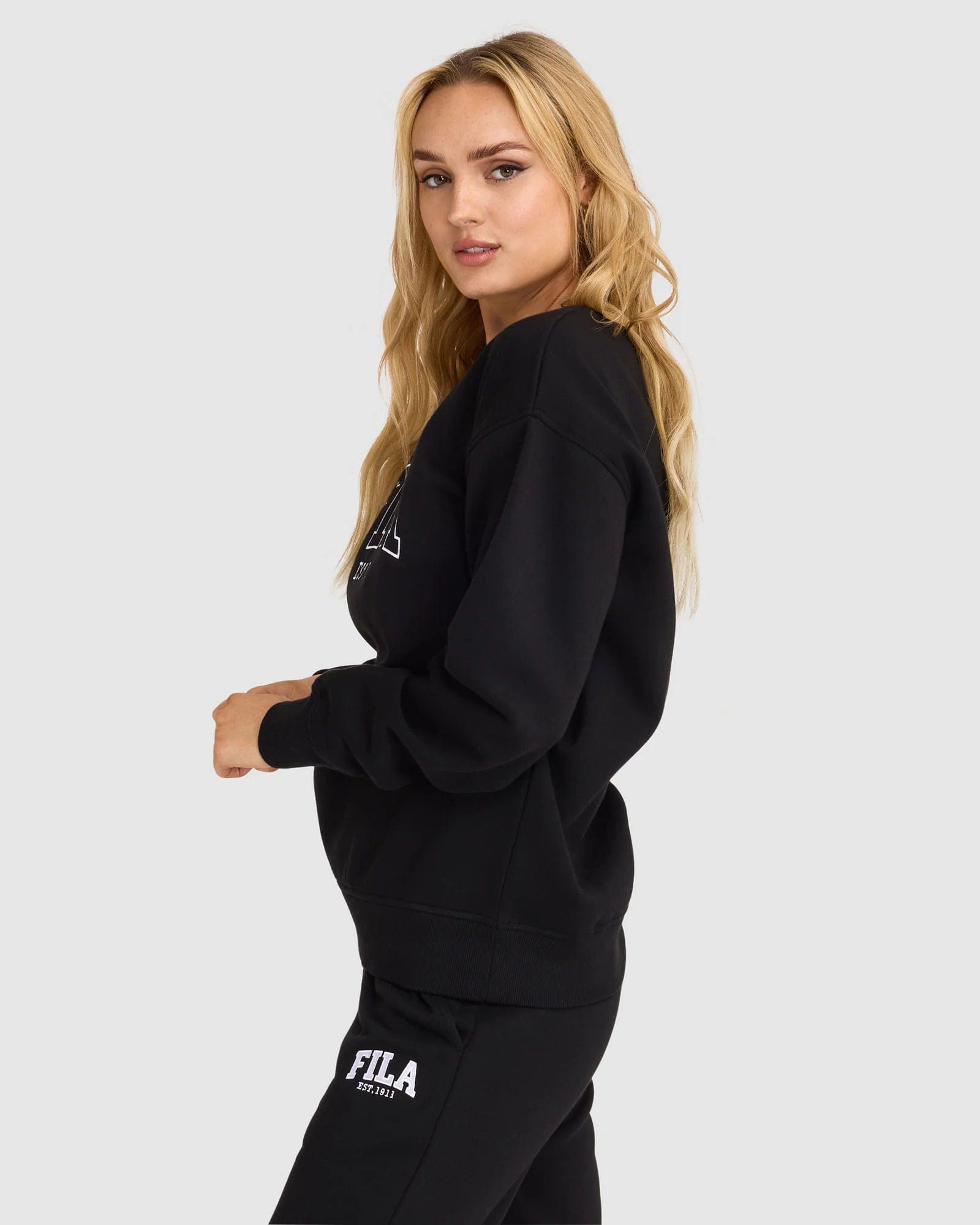Fila sweatshirt top womens black