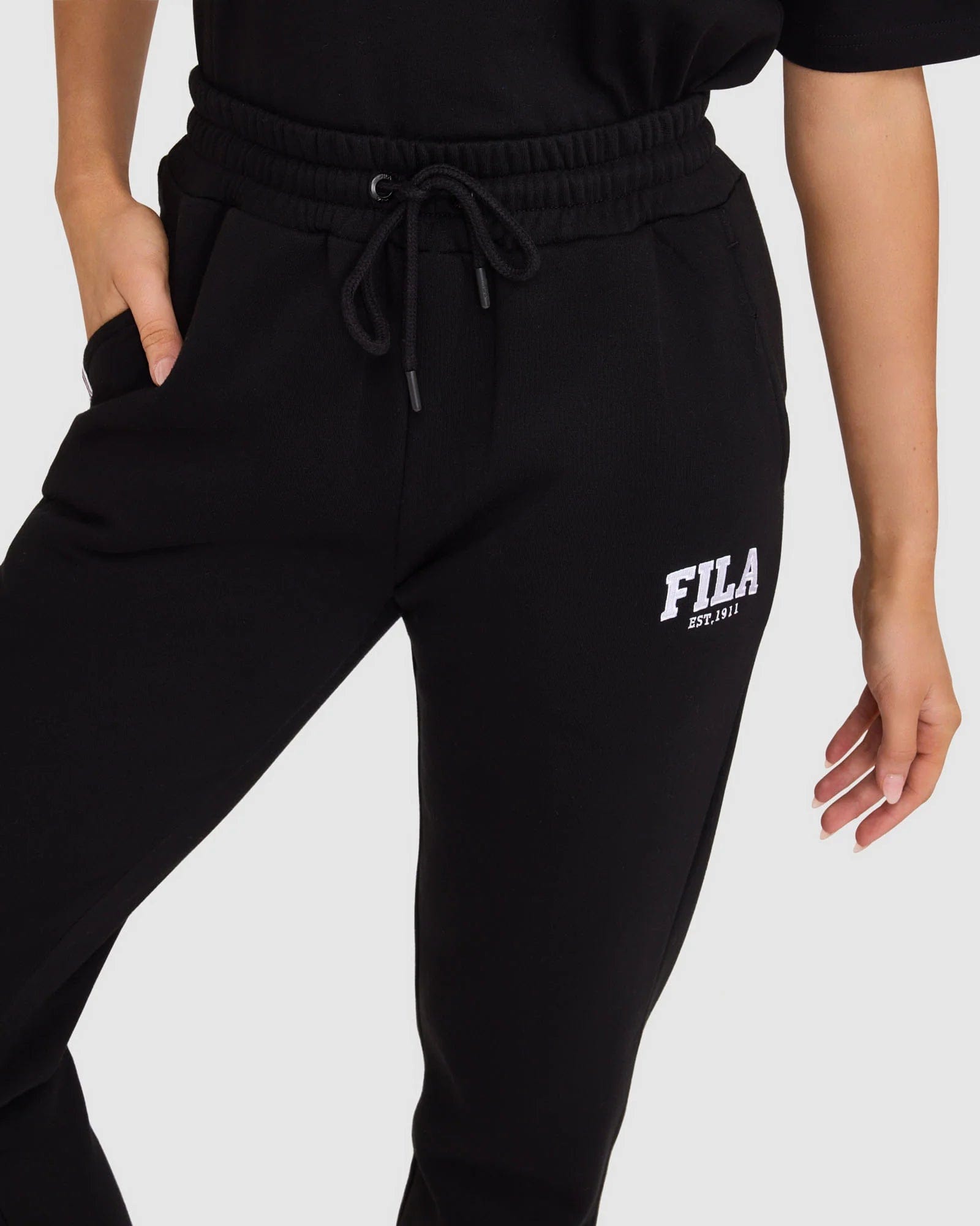 Fila Richelle Pants Women's Black White Daily Casualwear