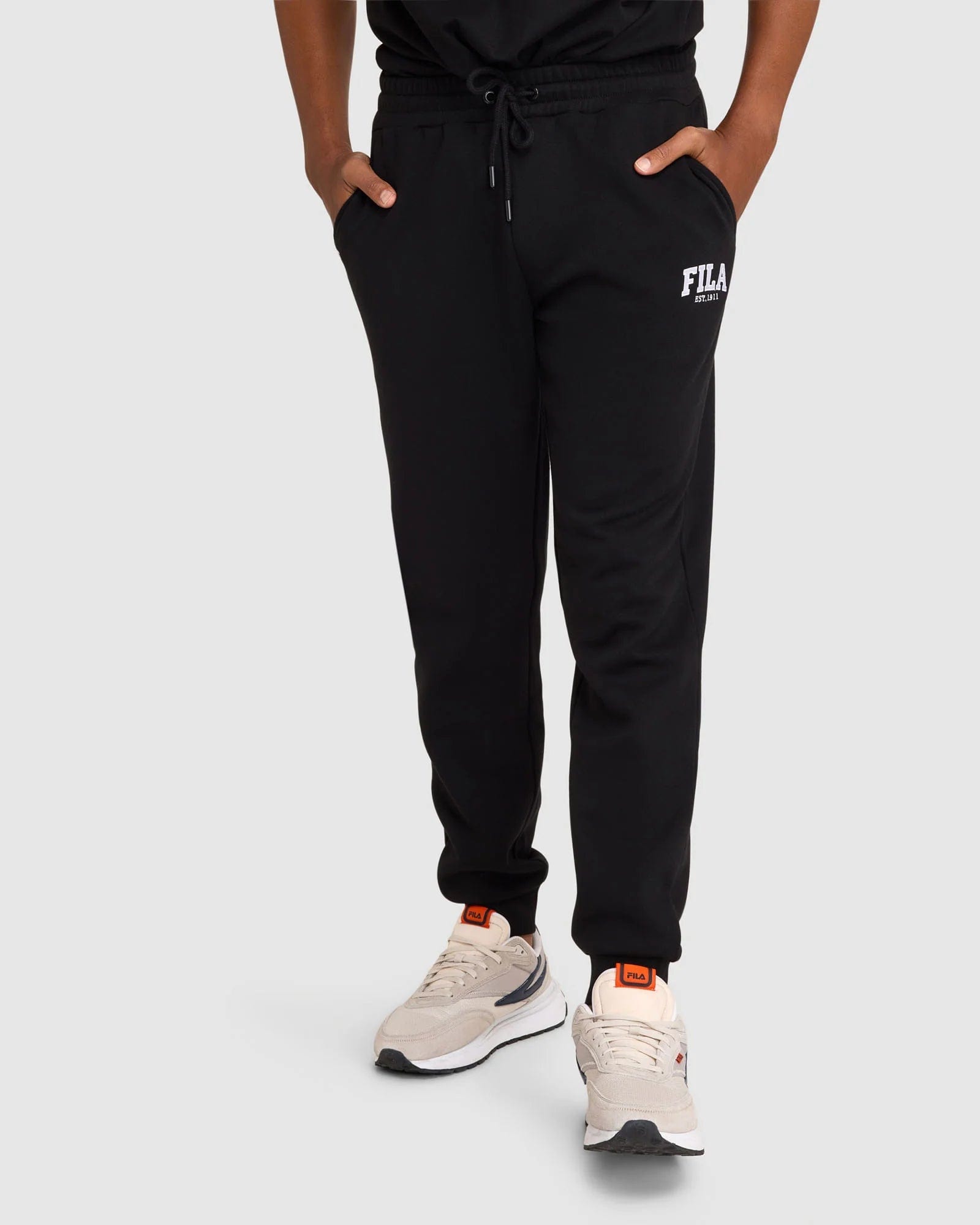 Black top fila sweatpants