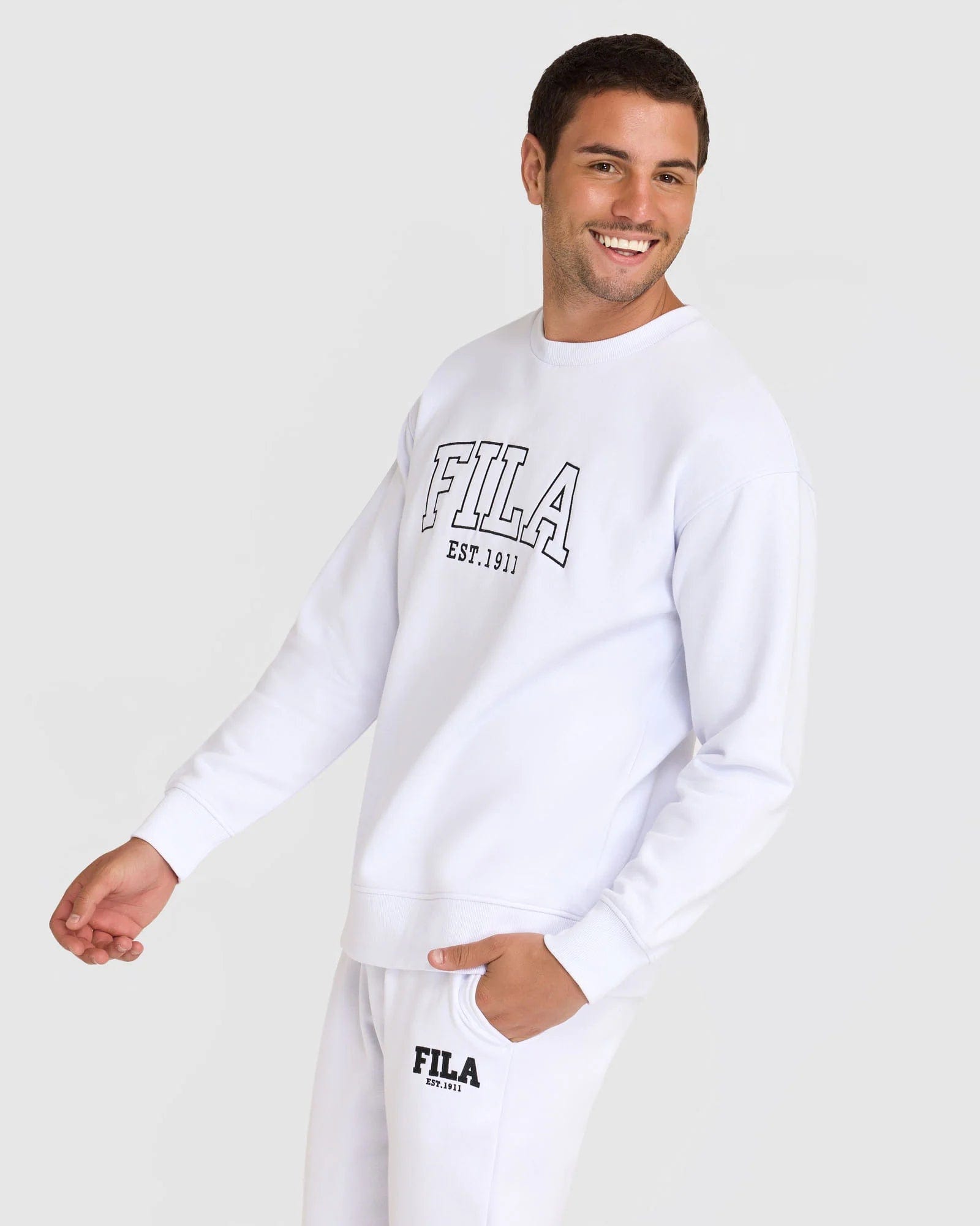 Fila sweatshirt sales and sweatpants