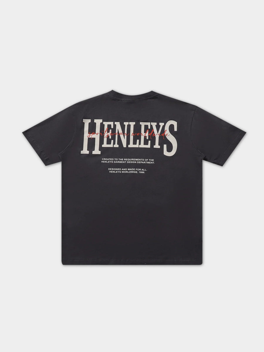 HENLEYS HENLEYS MEN'S PANORAMIC BLACK TEE - INSPORT
