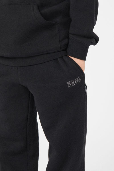 INSPORT INSPORT JUNIOR ALASKA BLACK TRACKPANTS - INSPORT