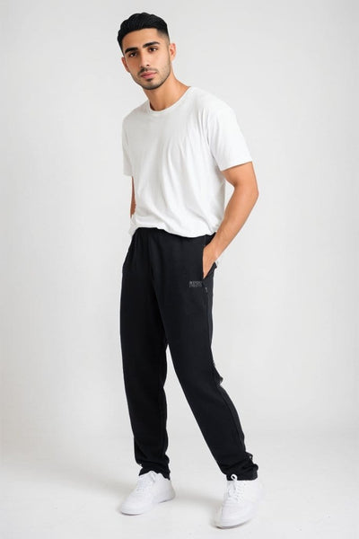 INSPORT INSPORT MEN'S ASPEN BLACK TRACKPANTS (OPEN LEG) - INSPORT