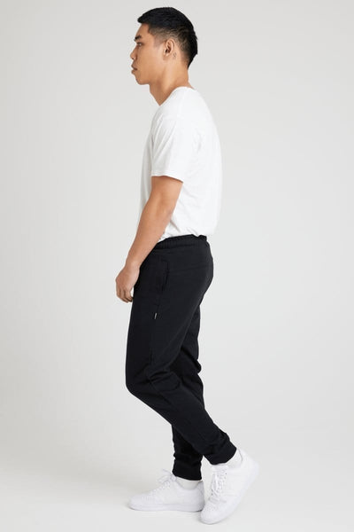 INSPORT INSPORT MEN'S BOSTON SLIM FIT BLACK TRACKPANTS - INSPORT