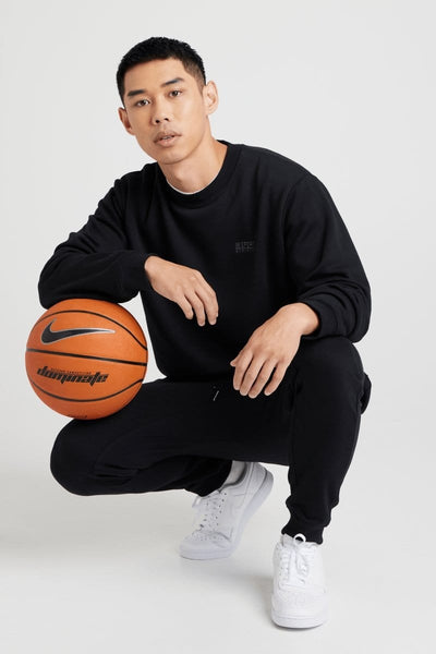 INSPORT INSPORT MEN'S BOSTON SLIM FIT BLACK TRACKPANTS - INSPORT