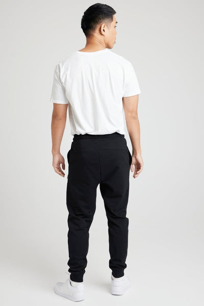 INSPORT INSPORT MEN'S BOSTON SLIM FIT BLACK TRACKPANTS - INSPORT