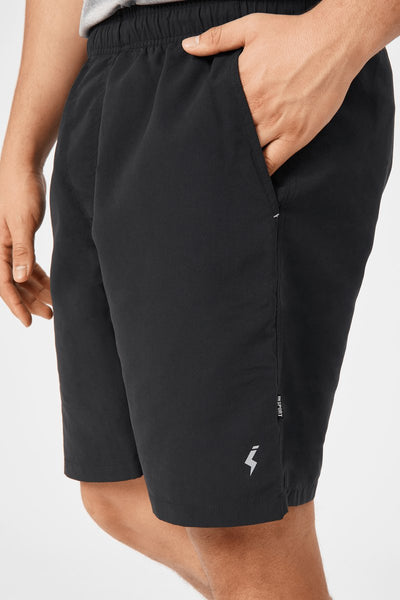 INSPORT INSPORT MEN'S MIAMI BLACK RUNNING SHORTS - INSPORT