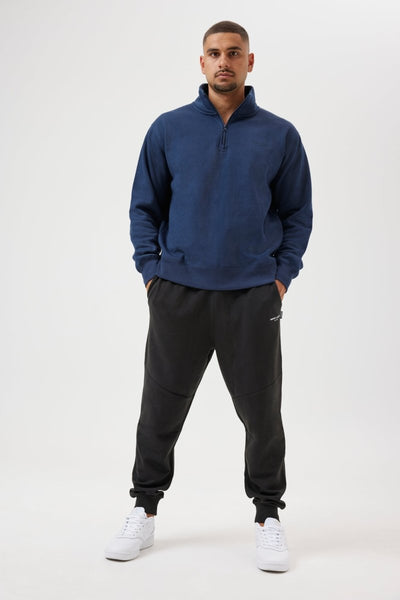 INSPORT INSPORT MEN'S QUARTER ZIP TOP NAVY - INSPORT