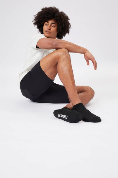 INSPORT INSPORT MEN'S SPORTS CUSHION ANKLE 3 PACK BLACK SOCKS - INSPORT