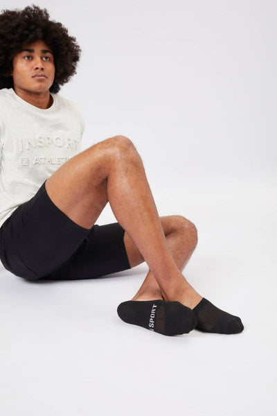 INSPORT INSPORT NO SHOW INVISIBLE 3 PACK BLACK SOCKS - INSPORT
