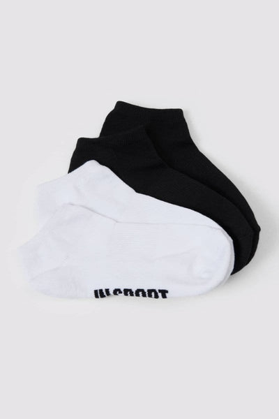 INSPORT INSPORT SMALL KID'S SPORTS CUSHION ANKLE WHITE/BLACK 4 PACK SOCKS - INSPORT
