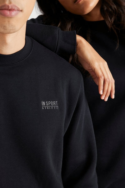 INSPORT INSPORT UNISEX ALASKA BLACK CREW SWEATSHIRT - INSPORT