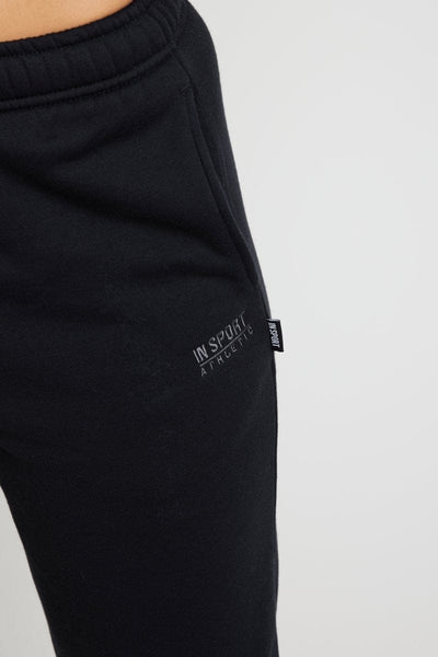 INSPORT INSPORT UNISEX ALASKA BLACK ELASTIC LEG TRACKPANTS - INSPORT
