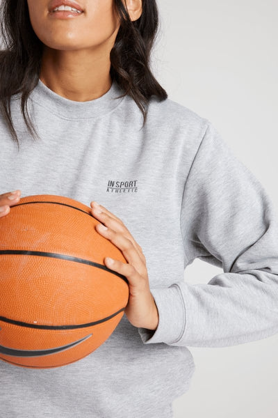 INSPORT INSPORT UNISEX ALASKA GREY MARLE CREW SWEATSHIRT - INSPORT